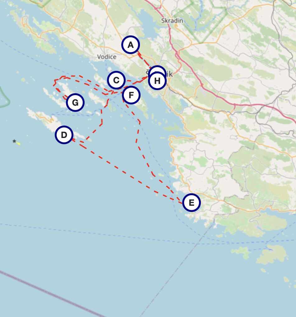 Trasa v Chorvátsku pre začínajúcich kapitánov